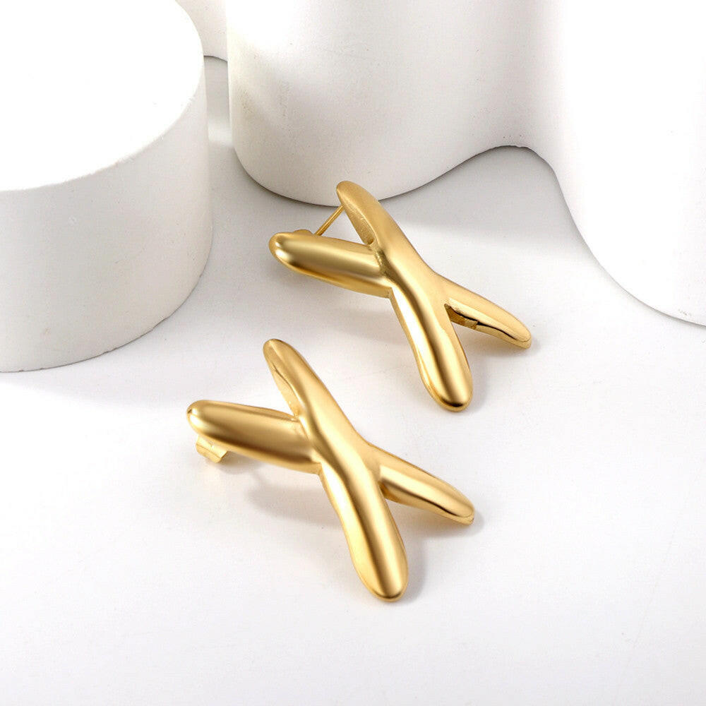 Beso "X" Stud Earrings