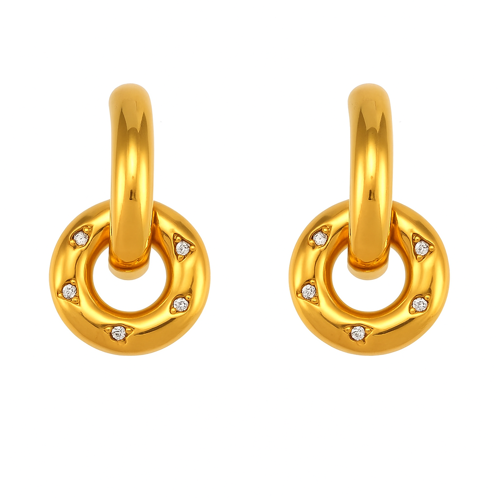 Celeste Glow Huggie Earrings