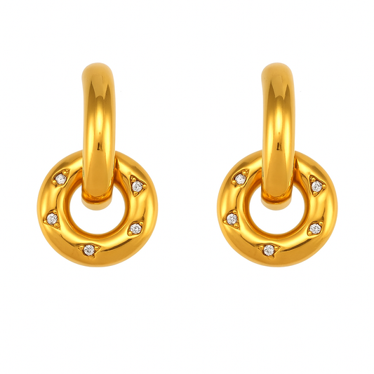 Celeste Glow Huggie Earrings