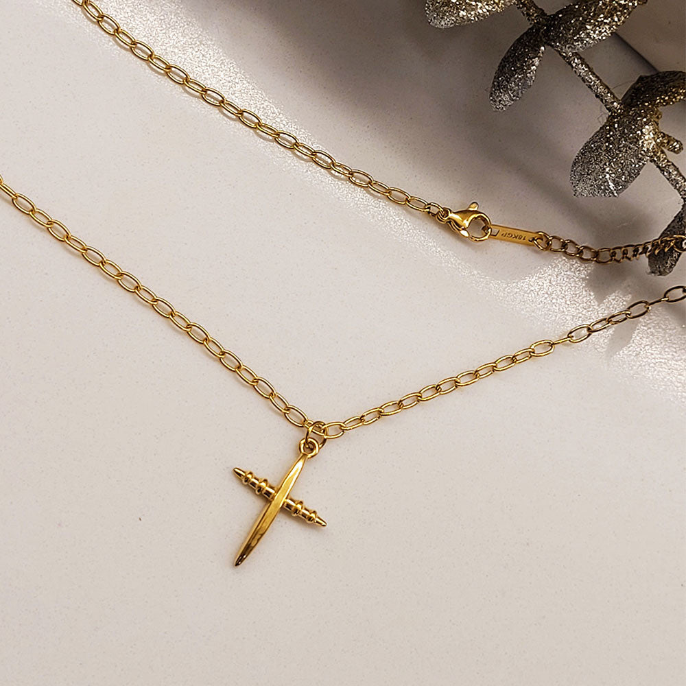 Cherished Cross Gold Necklace