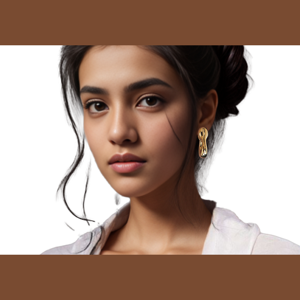 Eboni Gold Hoop Earrings
