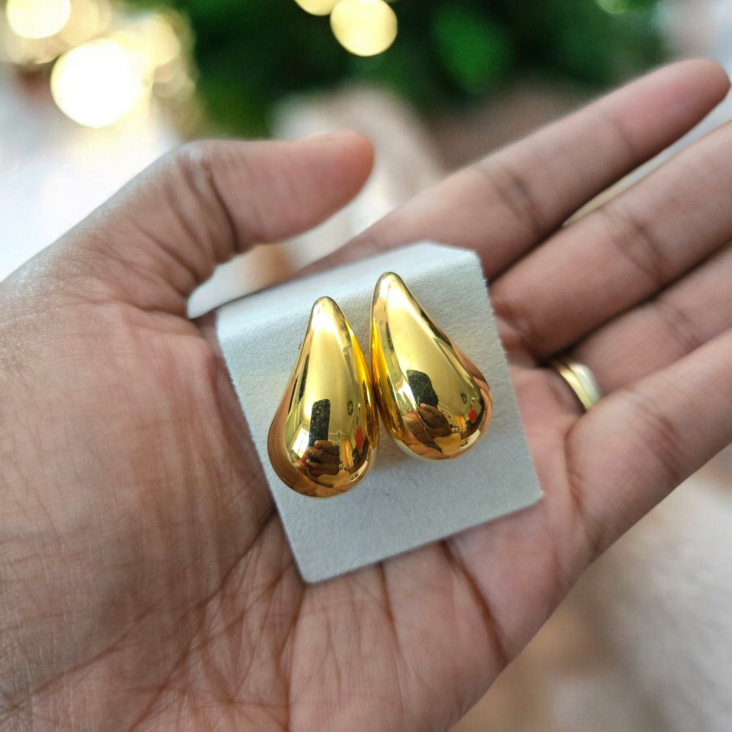 Jumbo Drop Stud Earrings