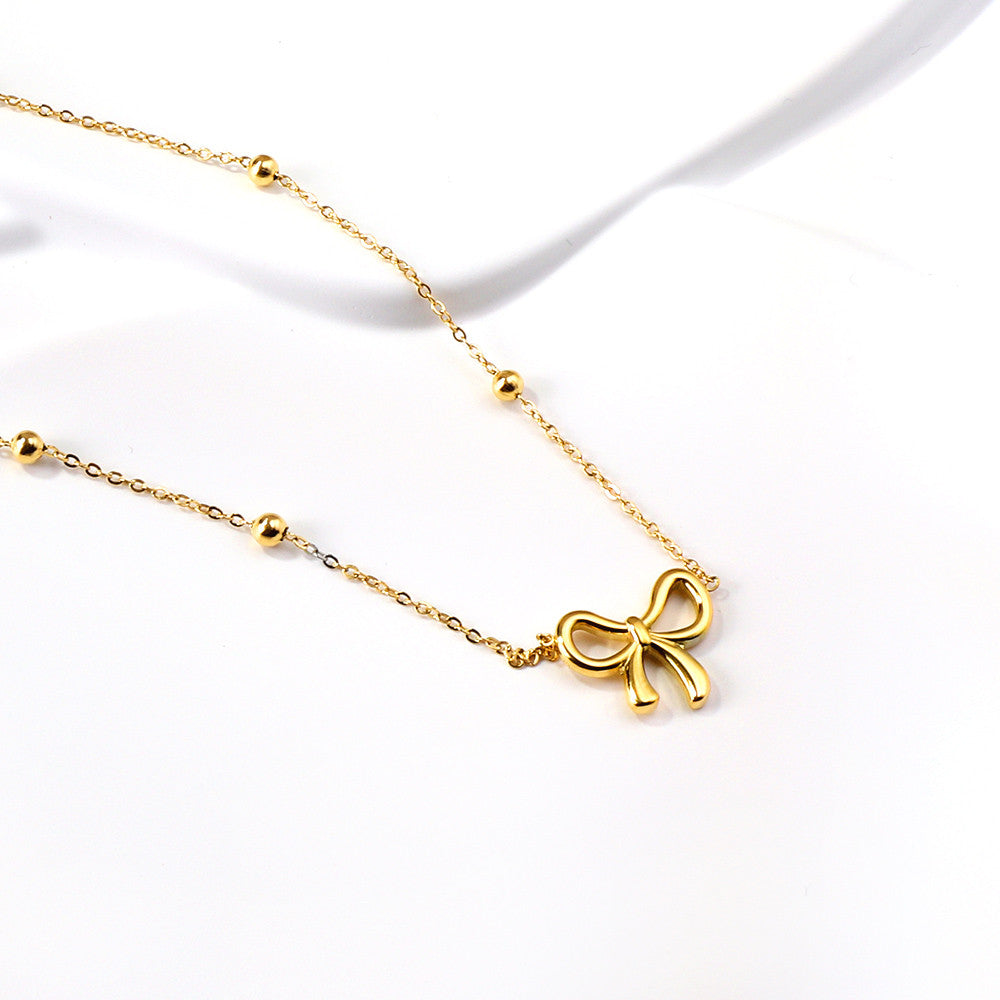 Madeline Bow Gold Necklace