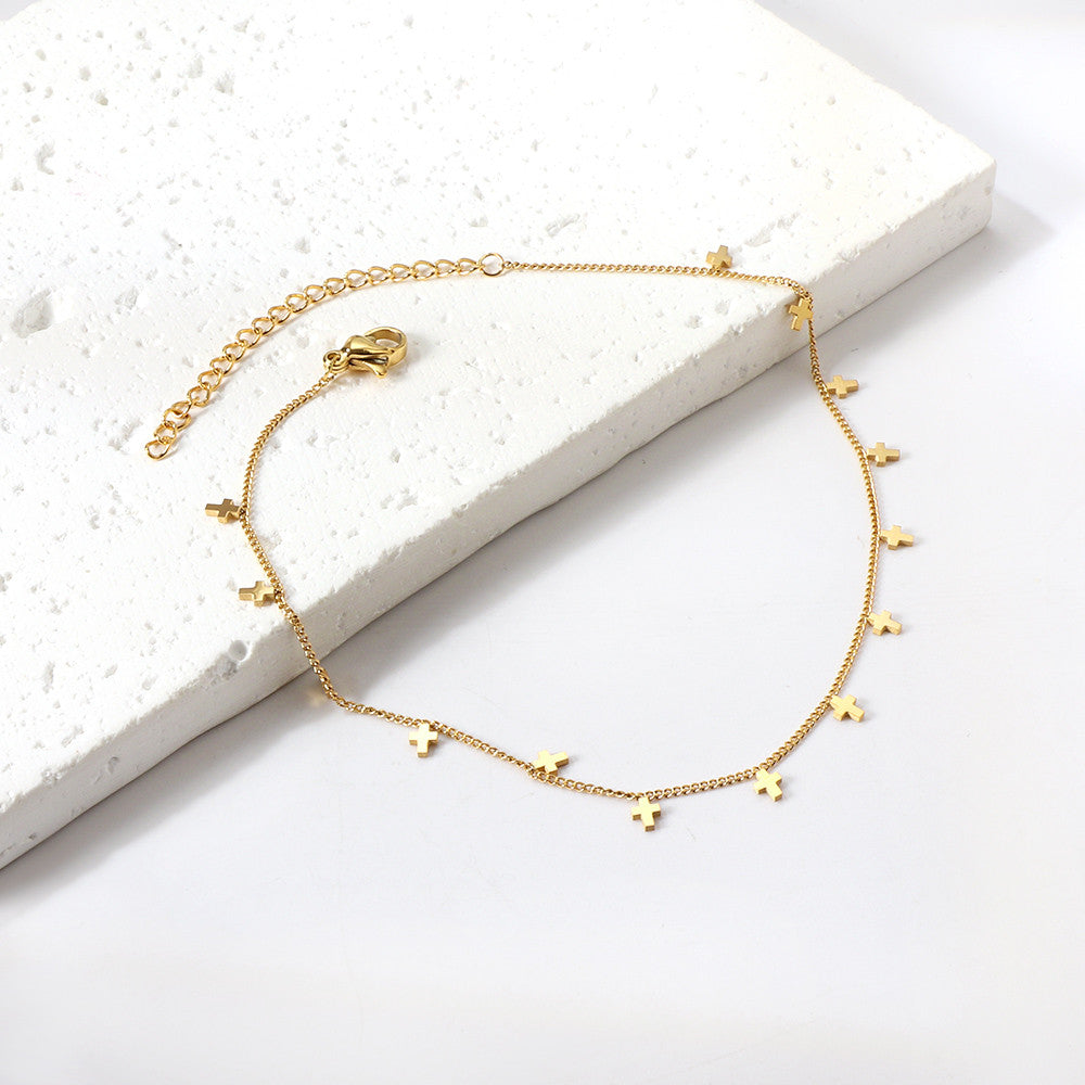 Martha Cross Anklet