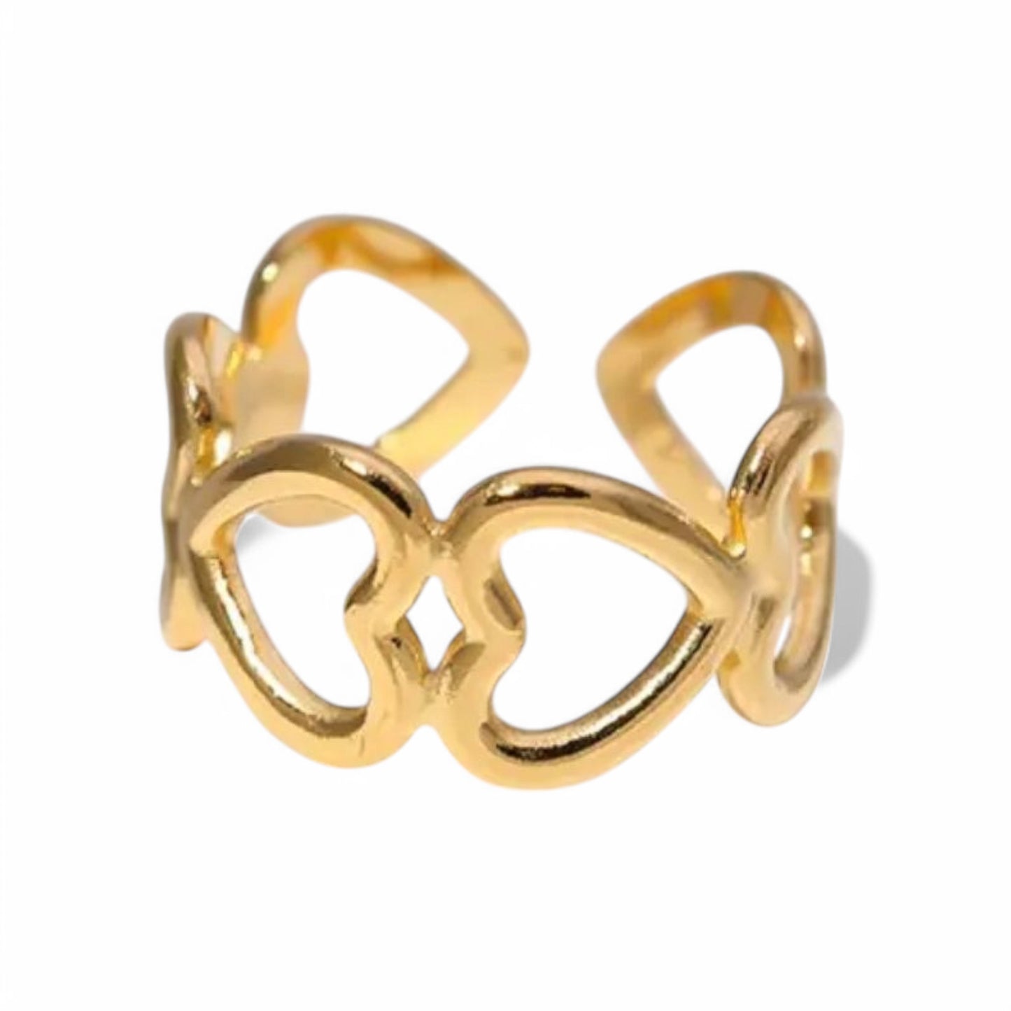 Heart Link Adjustable Ring