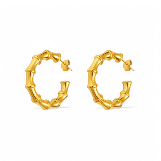 Bamboo Bold Hoops
