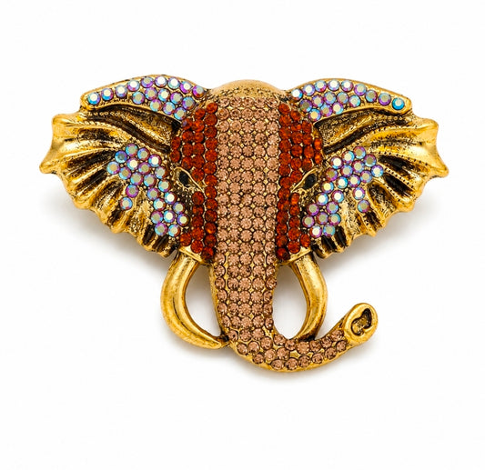 Opulent Elephant Brooch