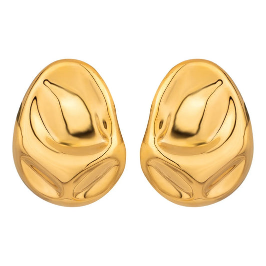 Sculpted Gold Drop Earrings