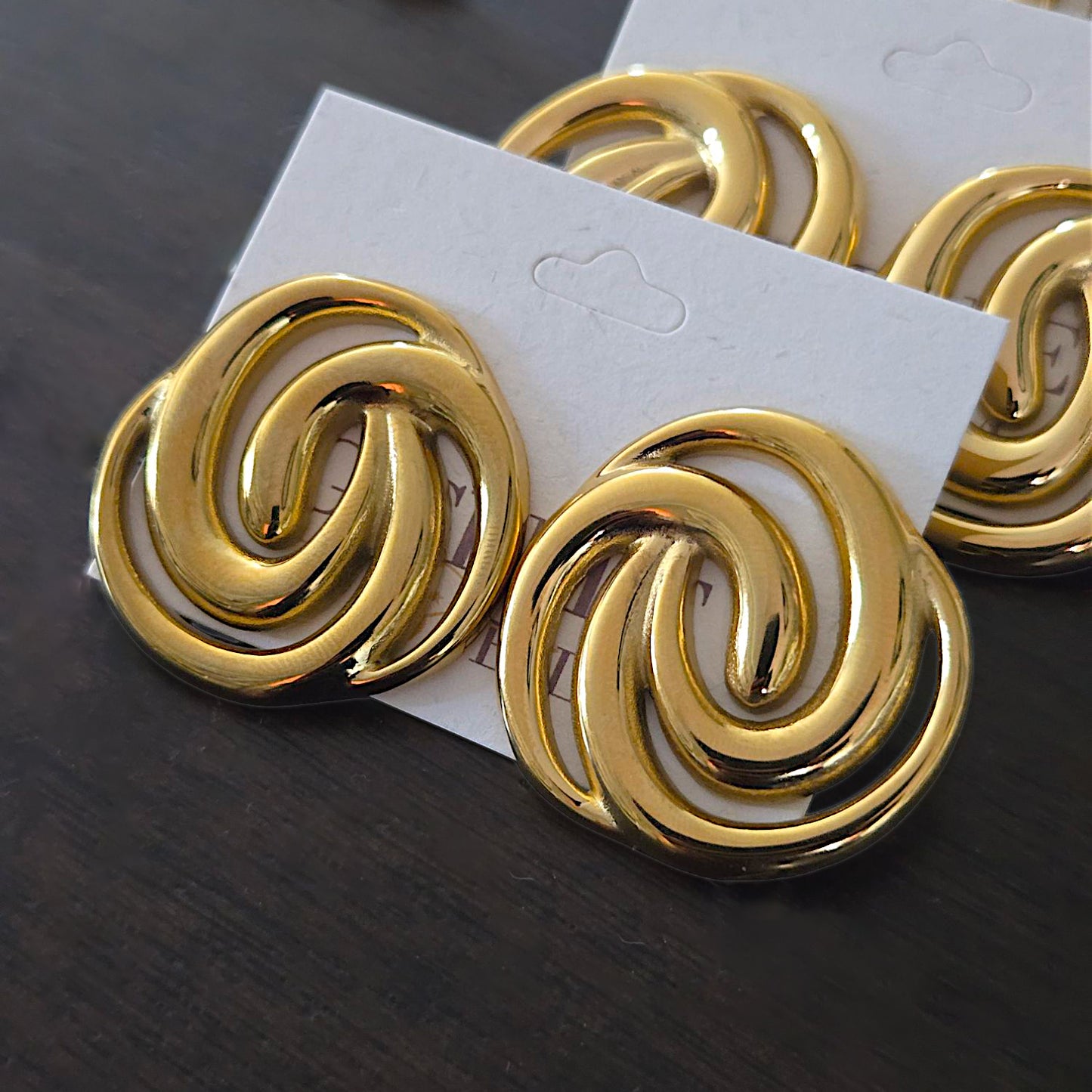Golden Swirl Studs