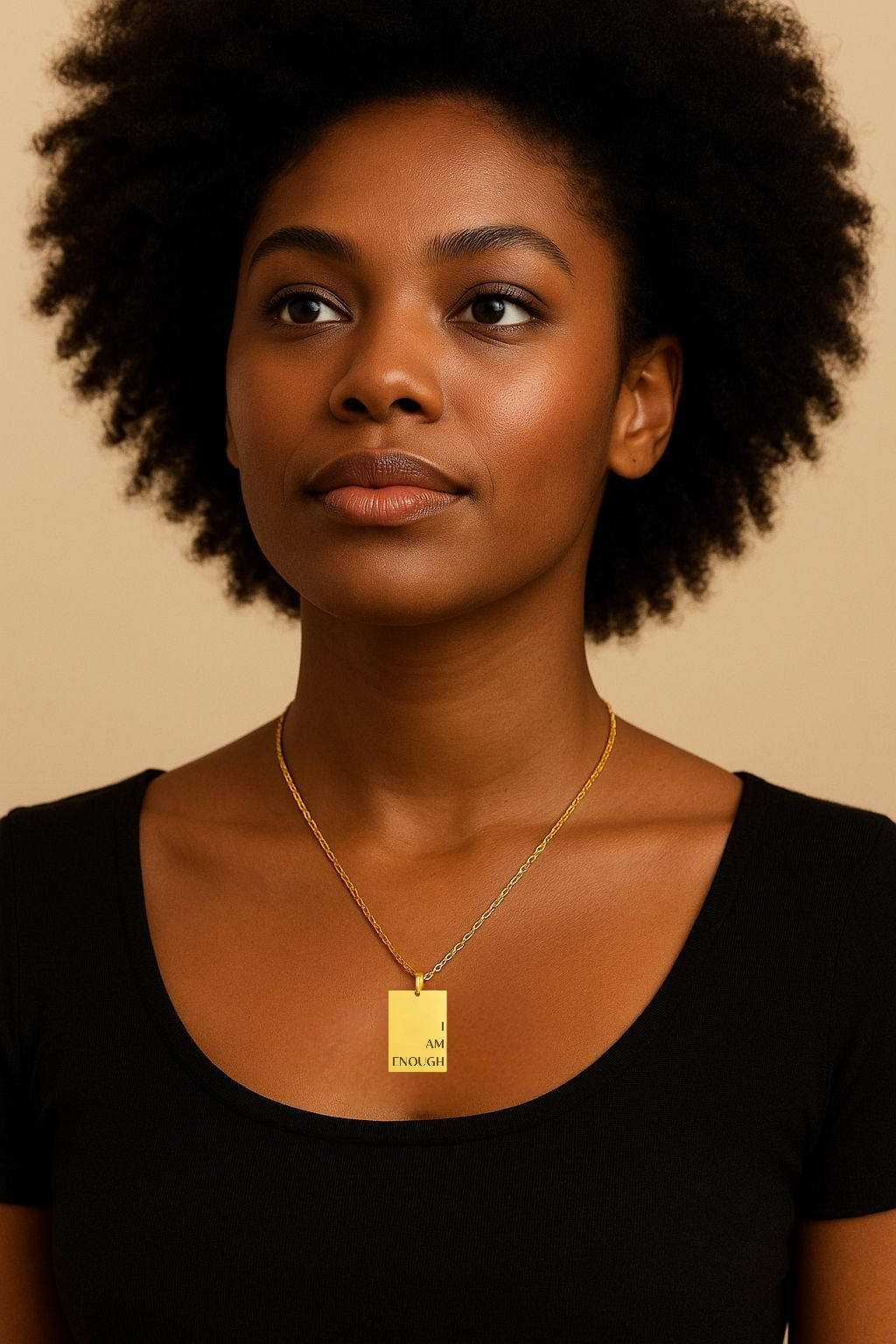 I AM ENOUGH Gold Necklace