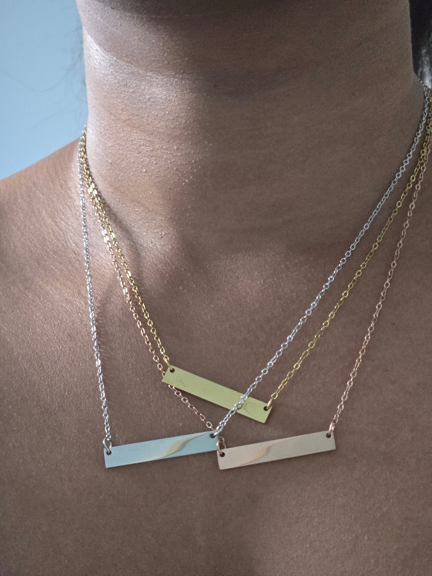 Everline Engravable Bar Necklace