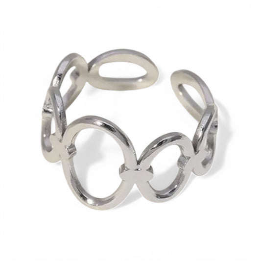 Oval Hoop Adjustable Ring