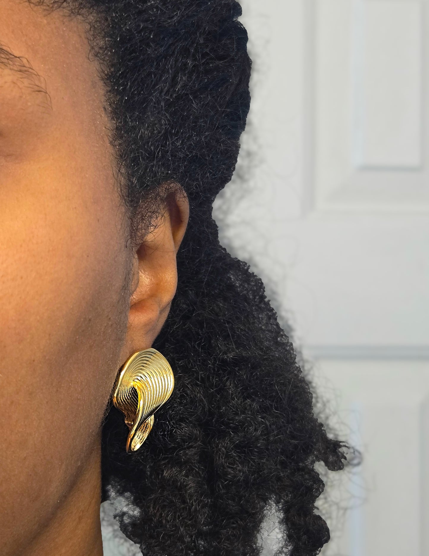 Sculpted Wave Statement Earrings