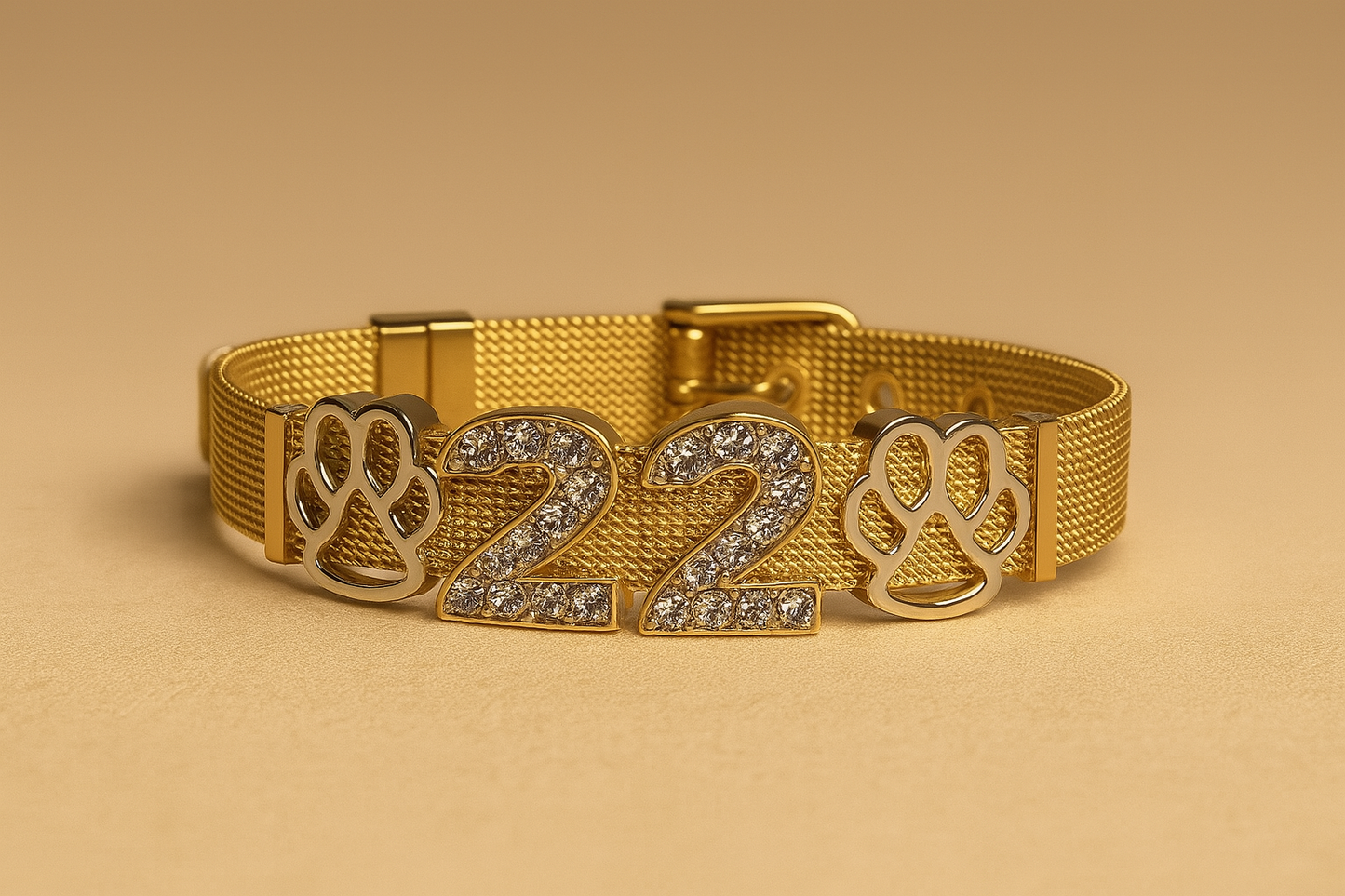 Paw & Sparkle '22' Charm Bracelet