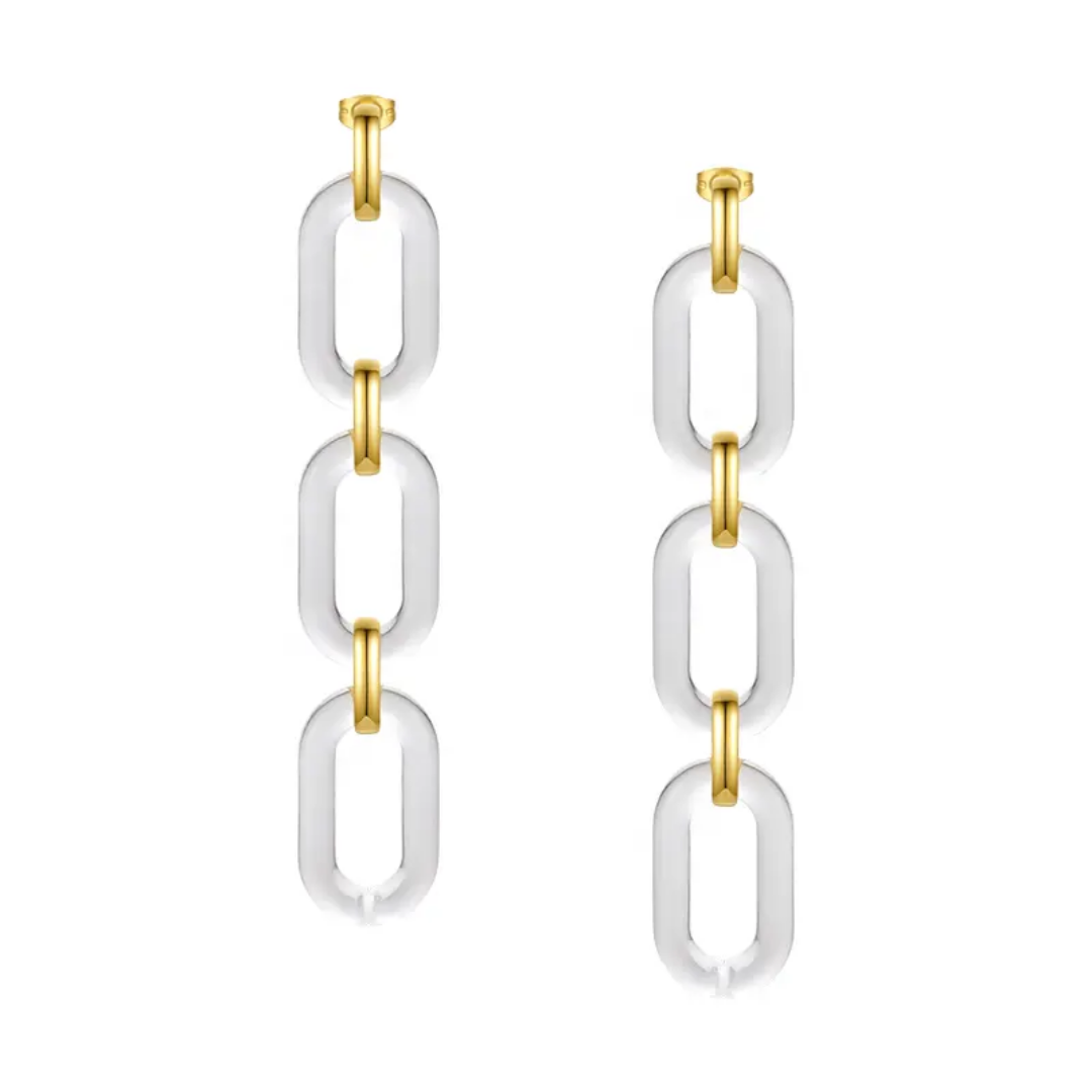 Frosted Link Earrings