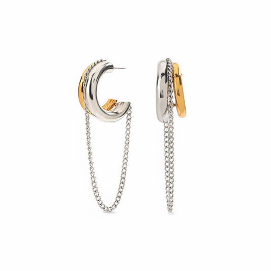 Echo Chain Drop Hoops