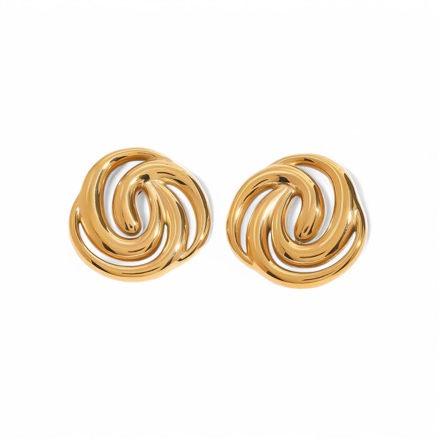 Golden Swirl Studs