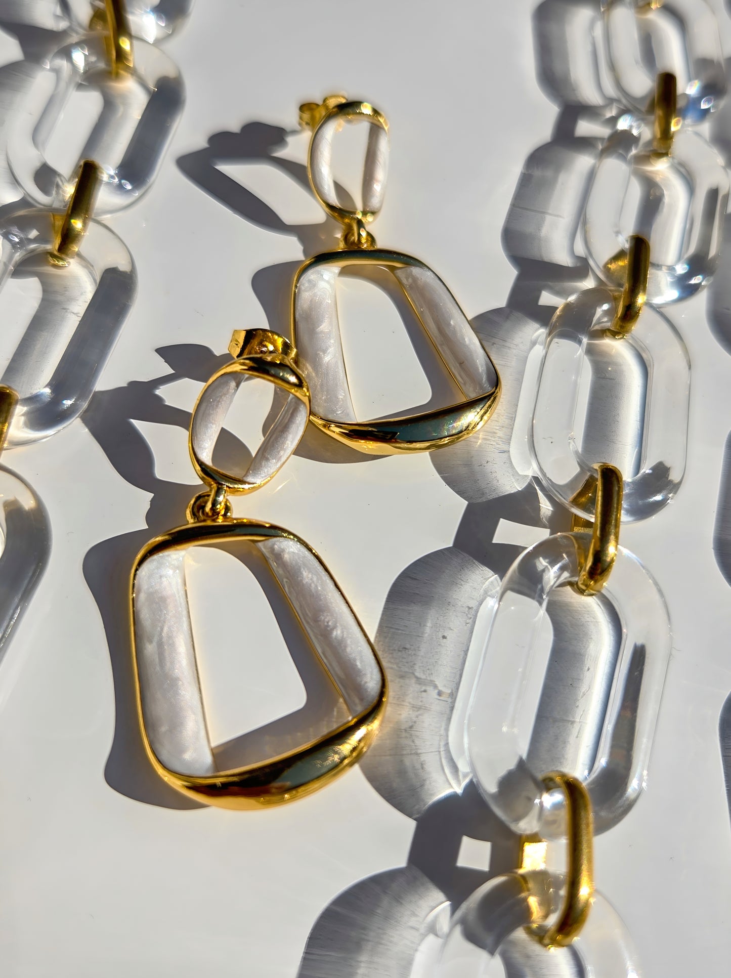 Modern Edge Drop Earrings