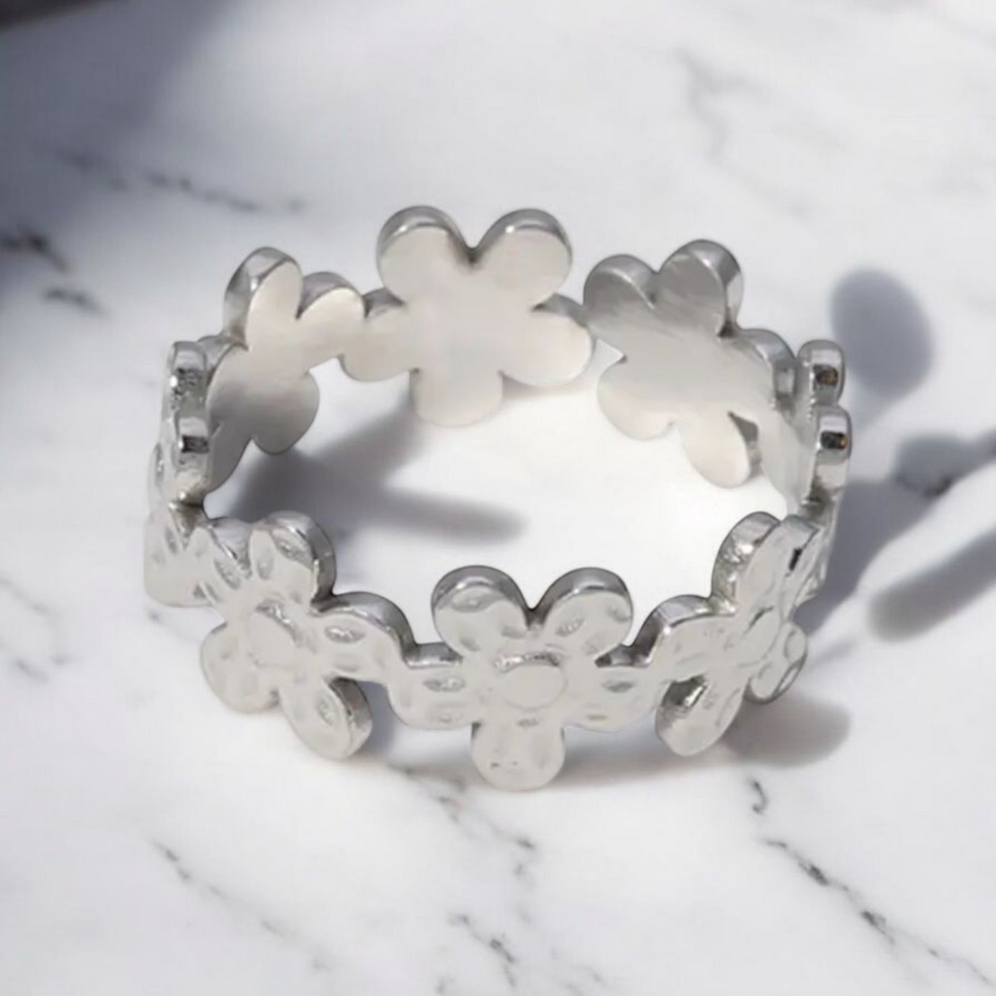 Floral Elegance Adjustable Ring