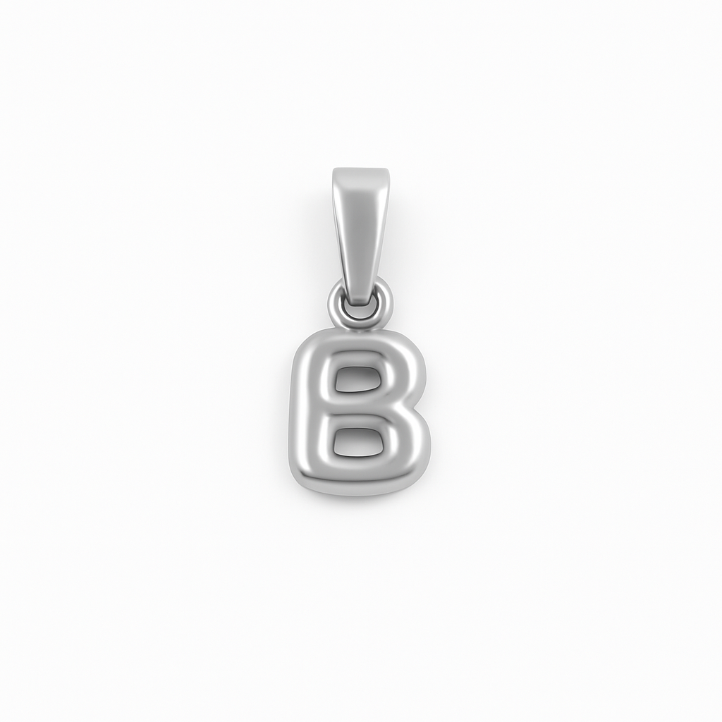 Airy Initial Charm Pendant