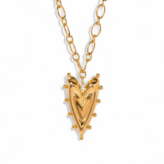 Sacred Heart Drop Necklace