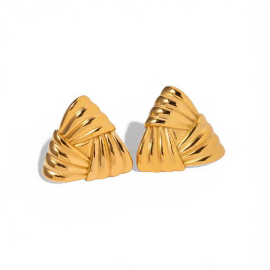 Golden Draped Studs