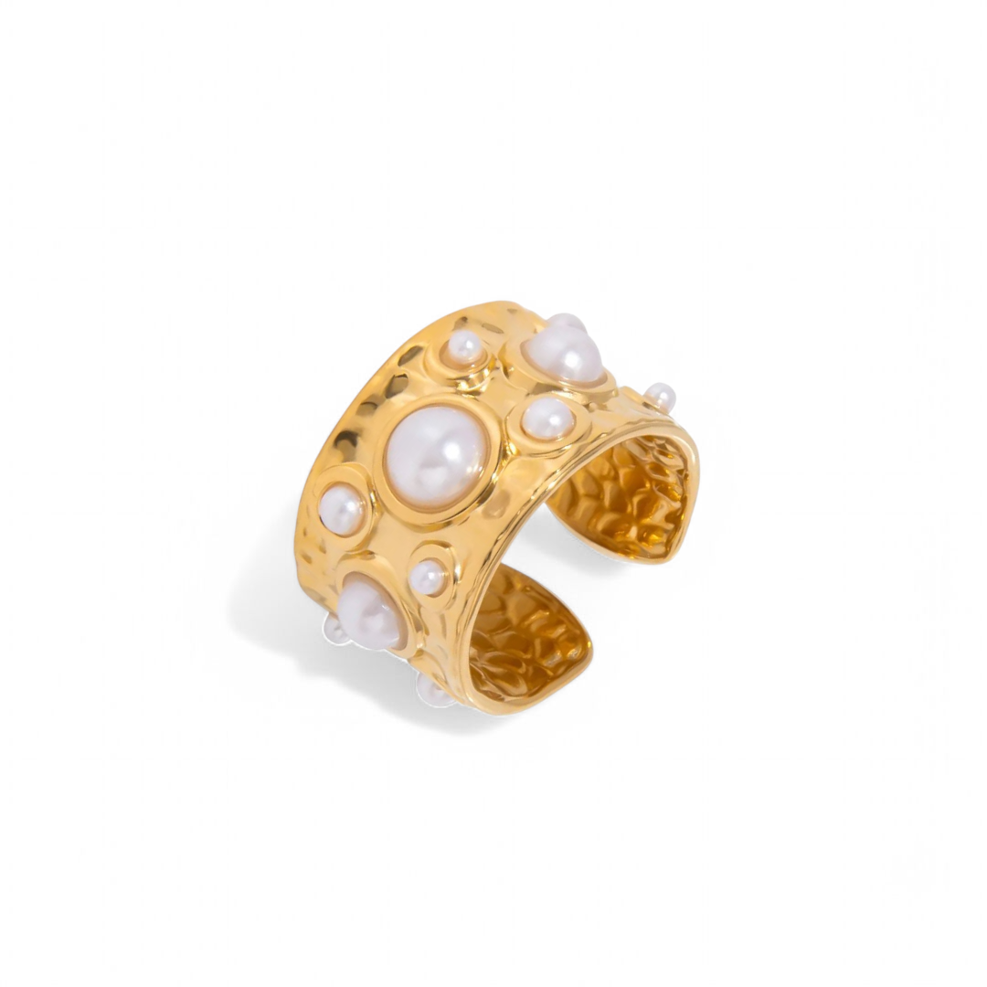 Luna Pearl Cuff Ring