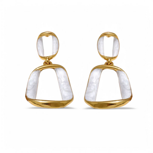 Modern Edge Drop Earrings