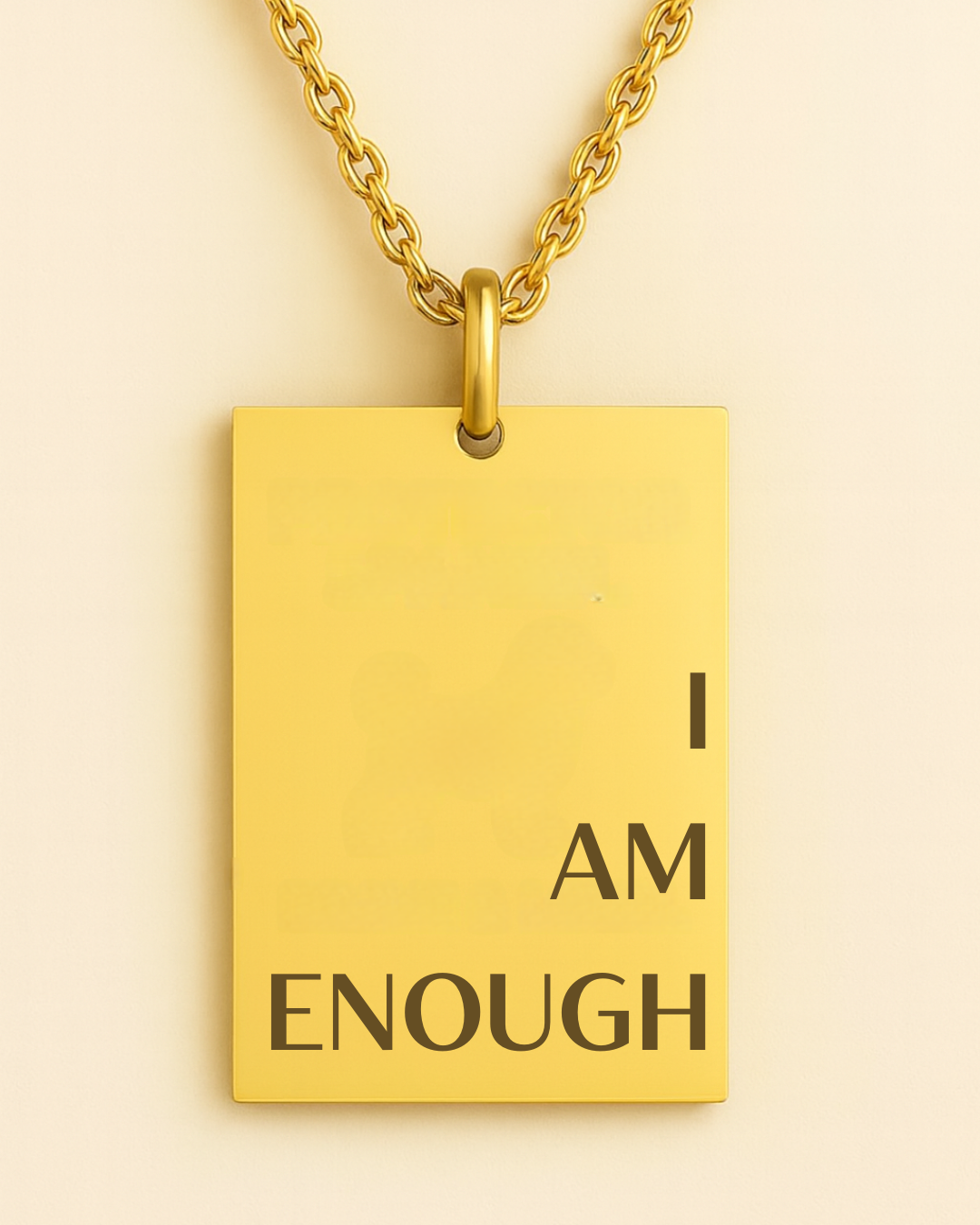I AM ENOUGH Gold Necklace