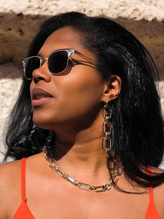 Frosted Link Earrings