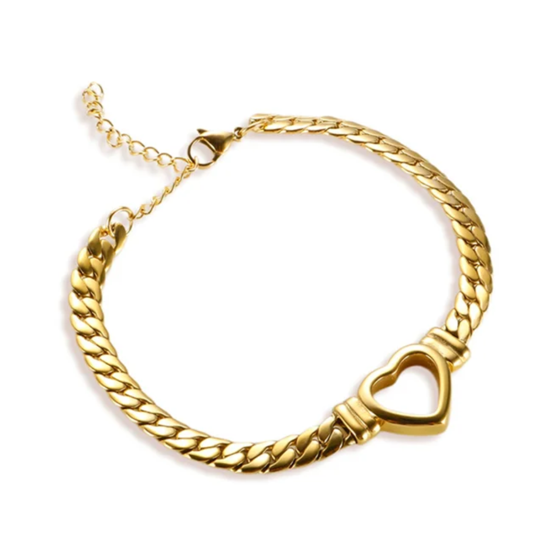 Heart Chain Bracelet
