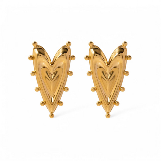 Sacred Heart Drop Earrings