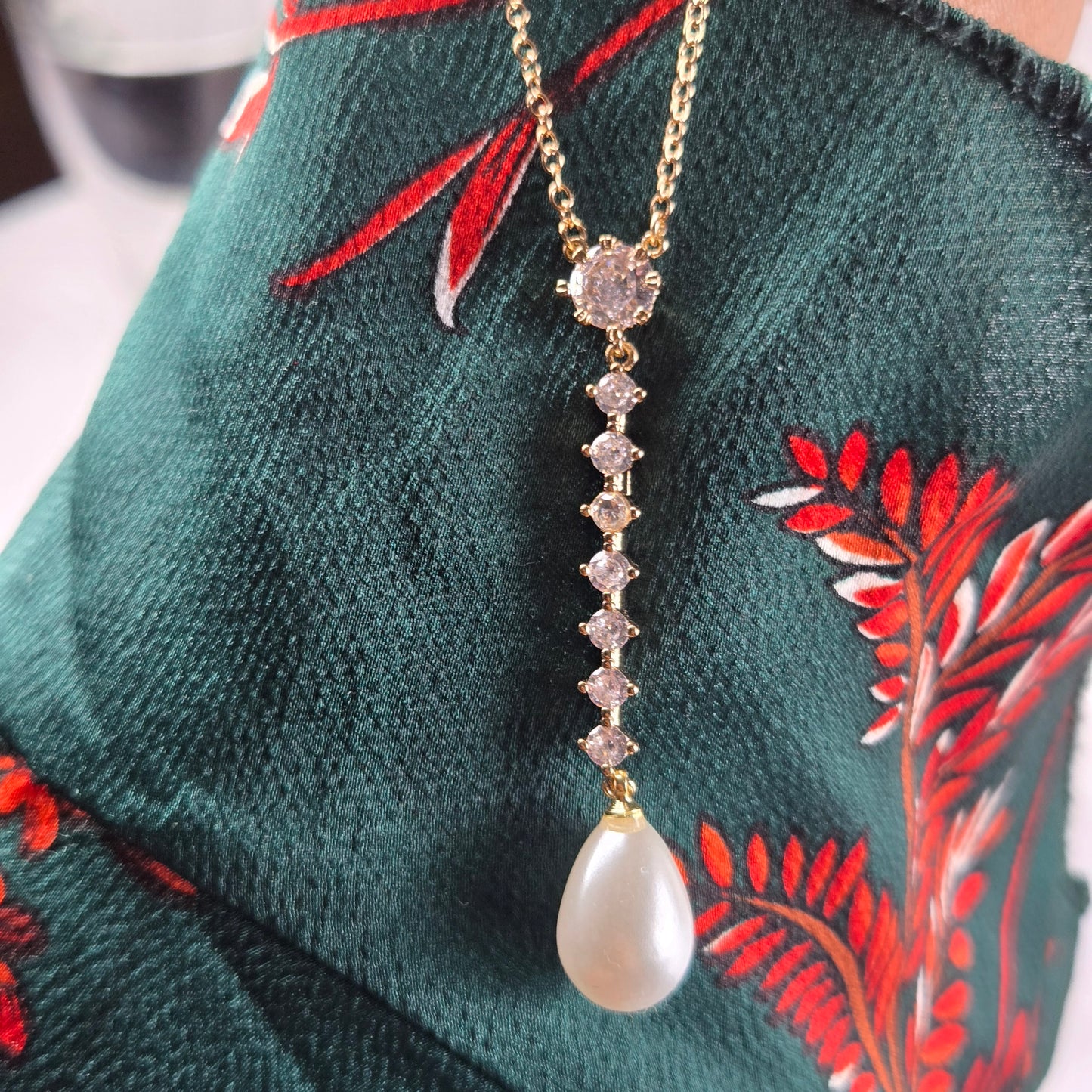 Pearl Radiance Drop Necklace