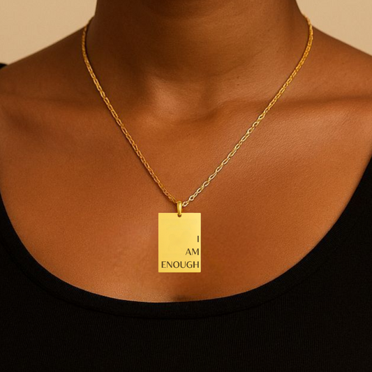 I AM ENOUGH Gold Necklace