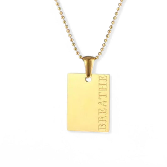 BREATHE Gold Necklace