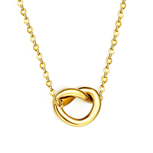 Agape Love Knot Gold Heart Necklace