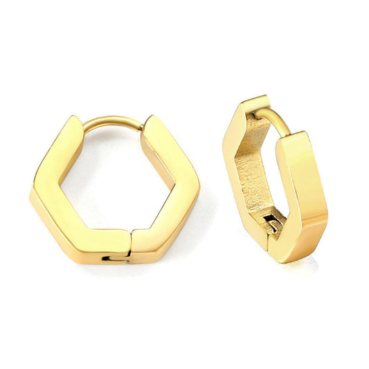 Arya Geometric Huggie Hoop Earrings