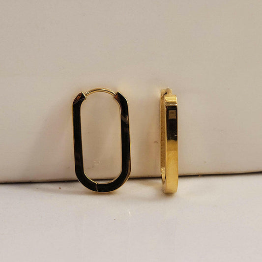 Azura Geometric Gold Hoop Earrings