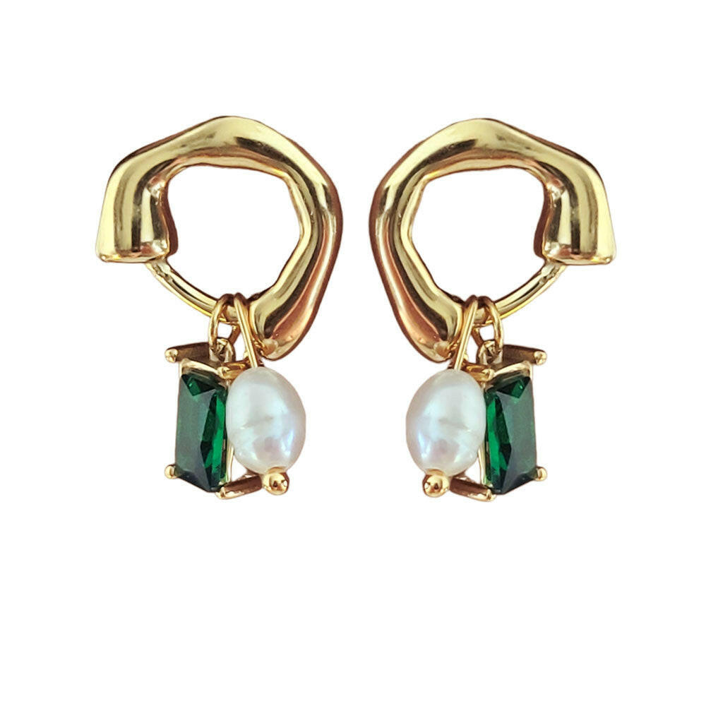 Basil Gold Stud Earrings