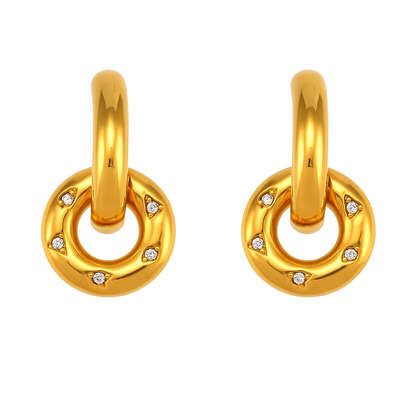 Celeste Glow Huggie Earrings