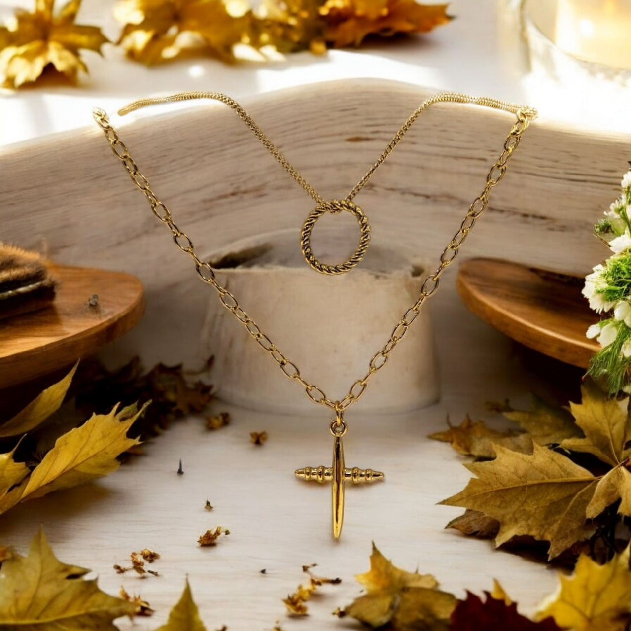 Cherished Cross Gold Necklace