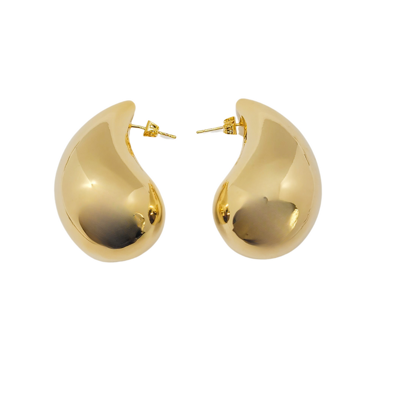 Chunky Hollow Water Drop Statement Studs