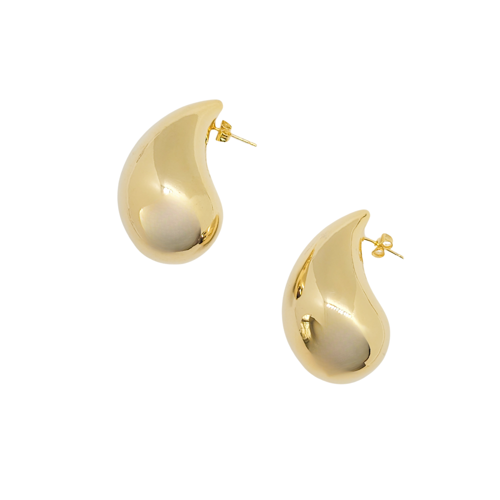 Chunky Hollow Water Drop Statement Studs