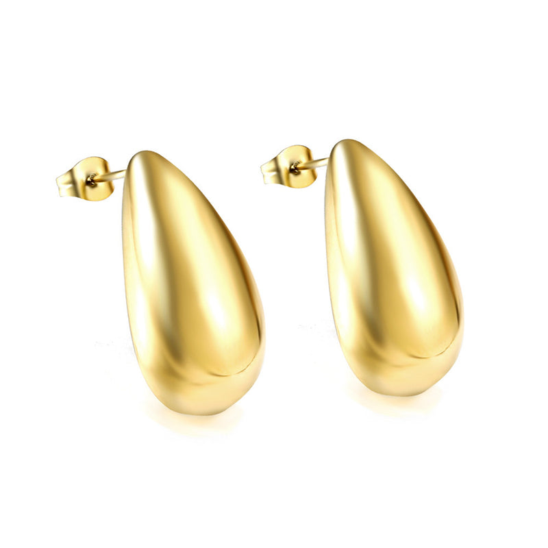 Droplet Gold Stud Earrings