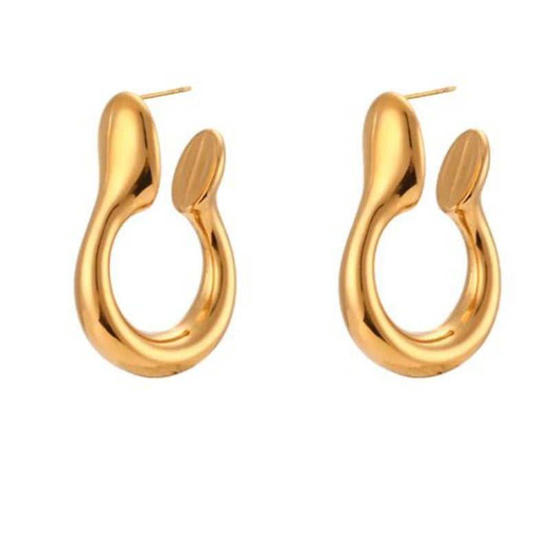 Eboni Gold Hoop Earrings