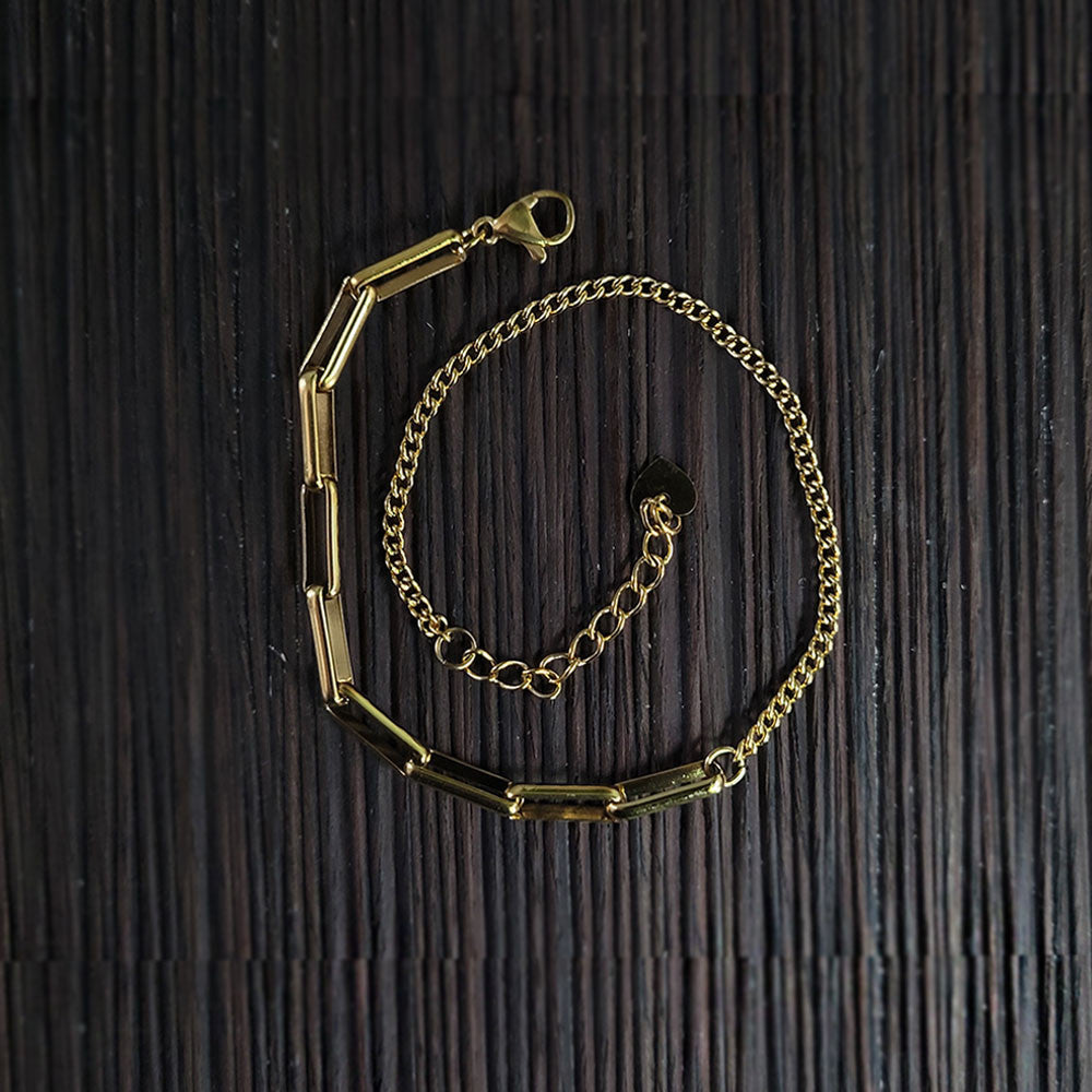 Fawn Open Link Gold Anklet