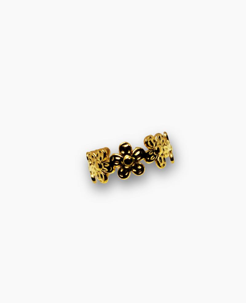 Floral Elegance Adjustable Ring