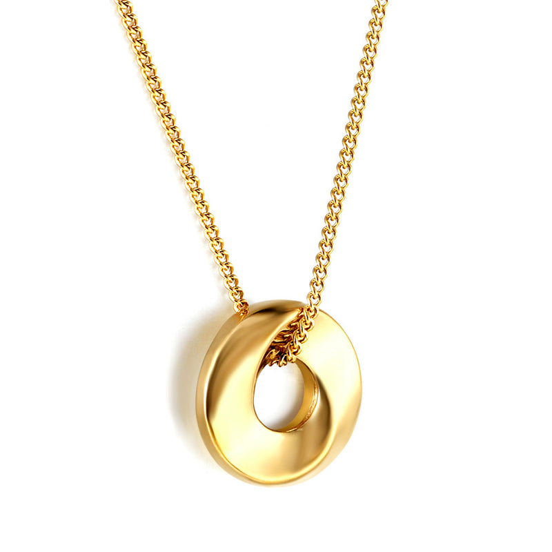 Gia Circle Gold Necklace