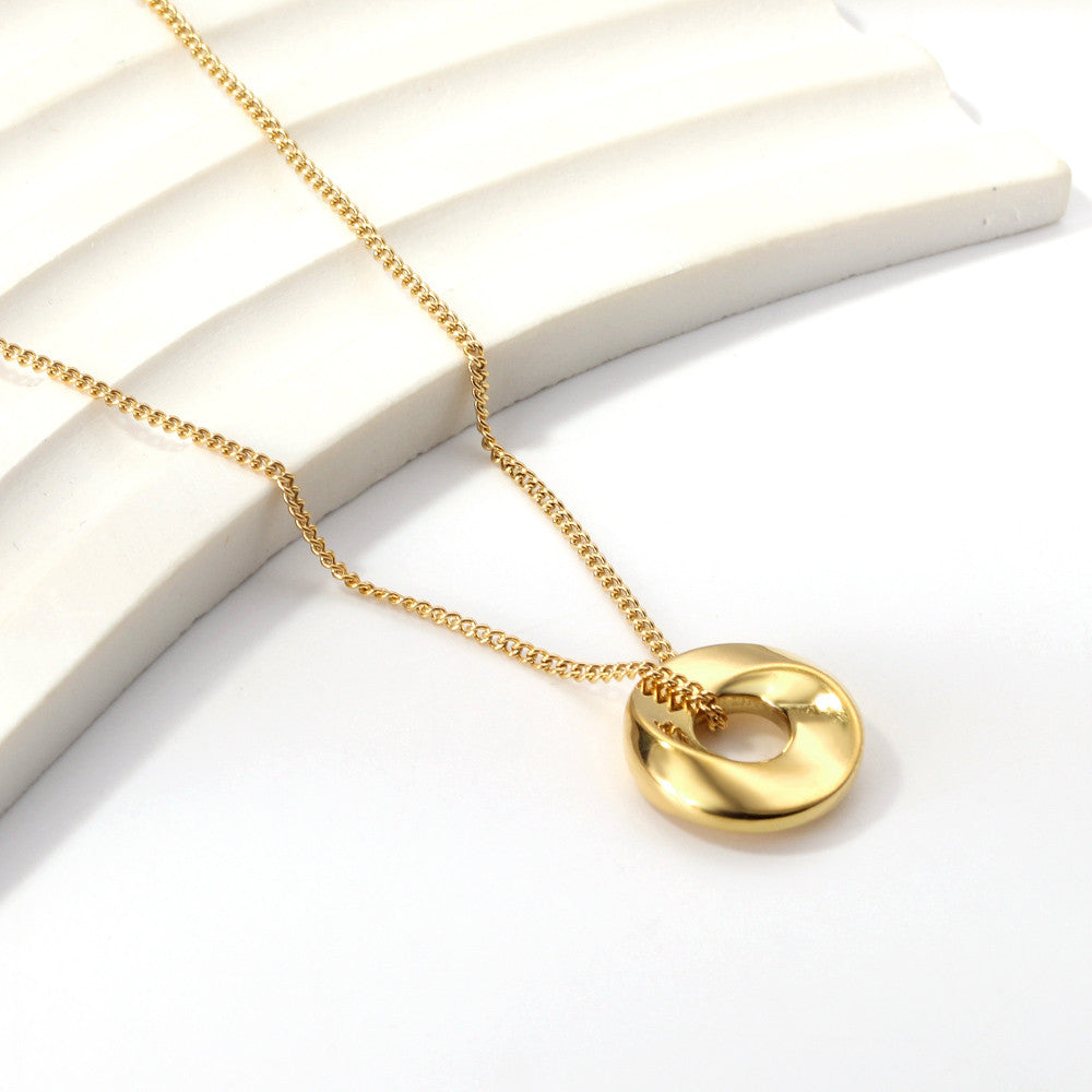 Gia Circle Gold Necklace