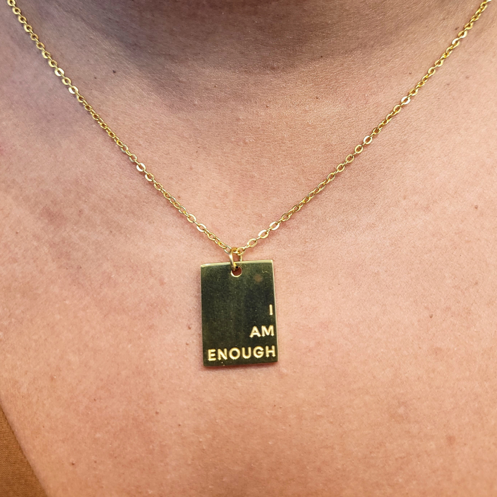 I AM ENOUGH Gold Necklace